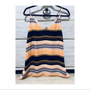 Multi Color Stripe Sleeveless Blouse